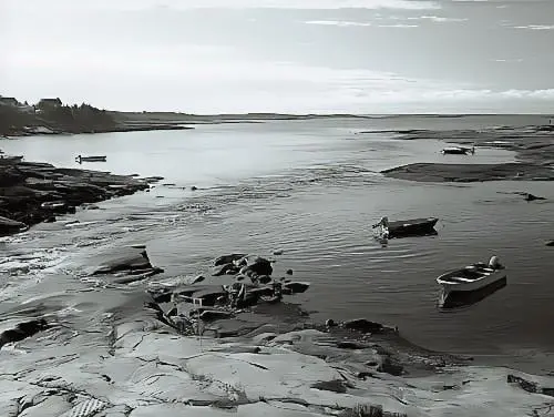 Shore and boats at Piaster Bay