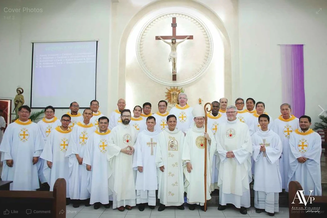 The Eudist community in the Philippines gathered in a church