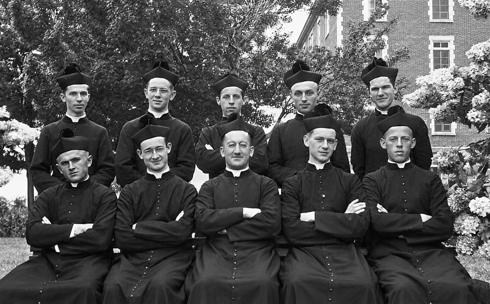 Novices in 1944, including Father Clément Legaré